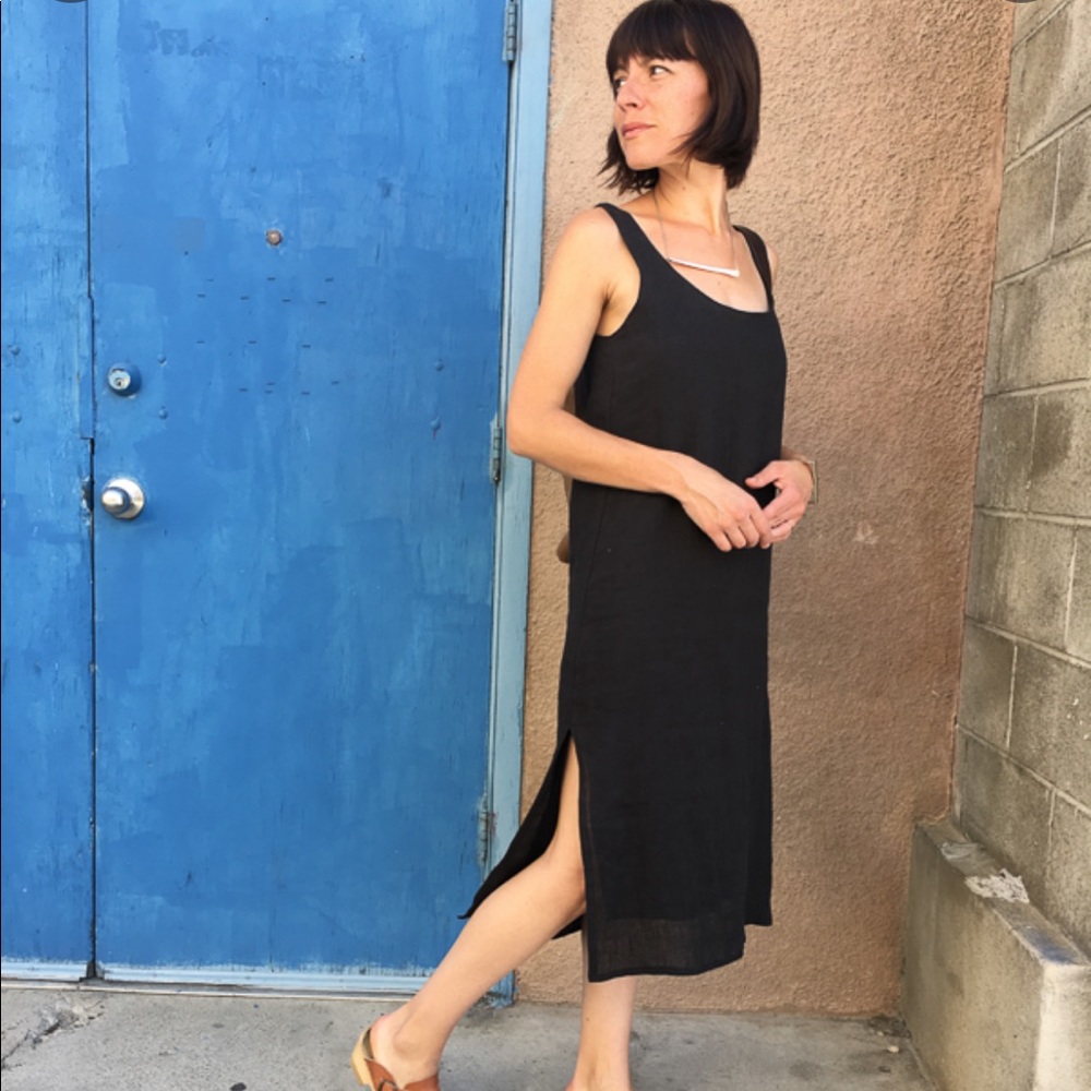 Ursa Minor Chaouen Black Linen Dress XS